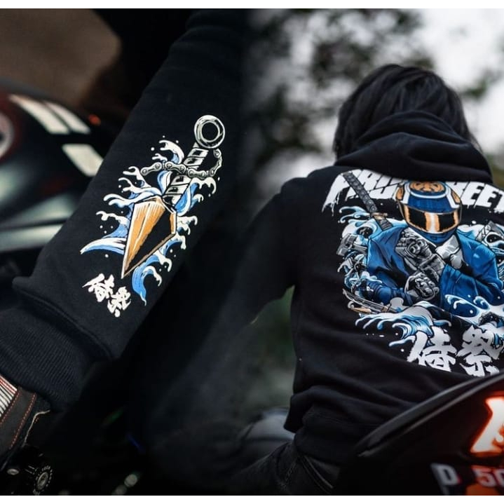 Sweatshirt Hoodie Bahan Tebal Prostreet  Racing Terbaru Samurai v2