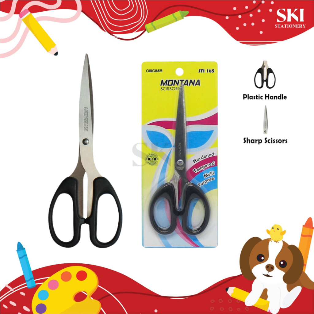 

(1 PCS) Gunting Kertas Tanggung / Gunting Stainless / Gunting Serbaguna STI-165 Montana