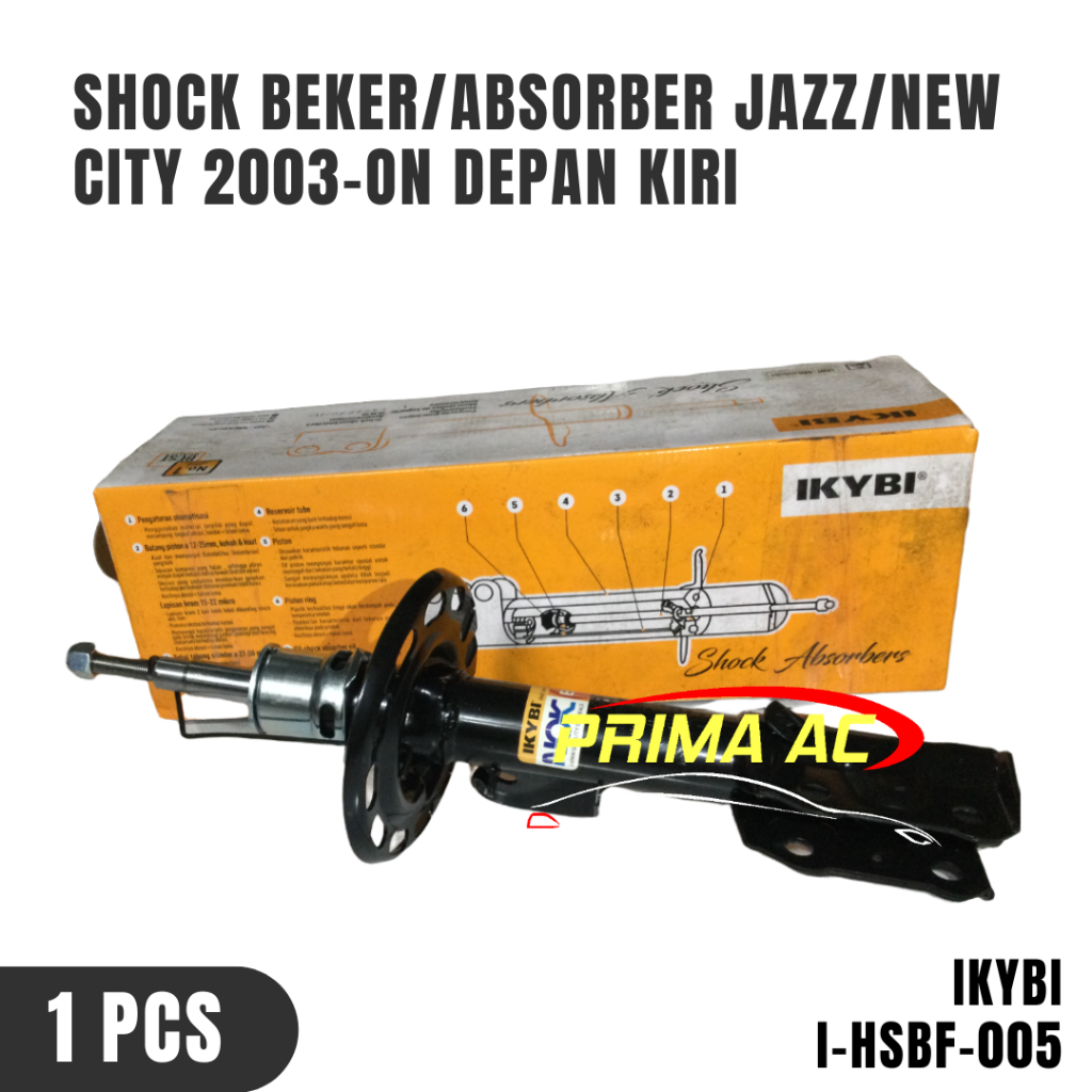 SHOCK BEKER SHOCK BREAKER ABSORBER JAZZ/NEW CITY 2003-ON DEPAN KIRI SATUAN IKYBI