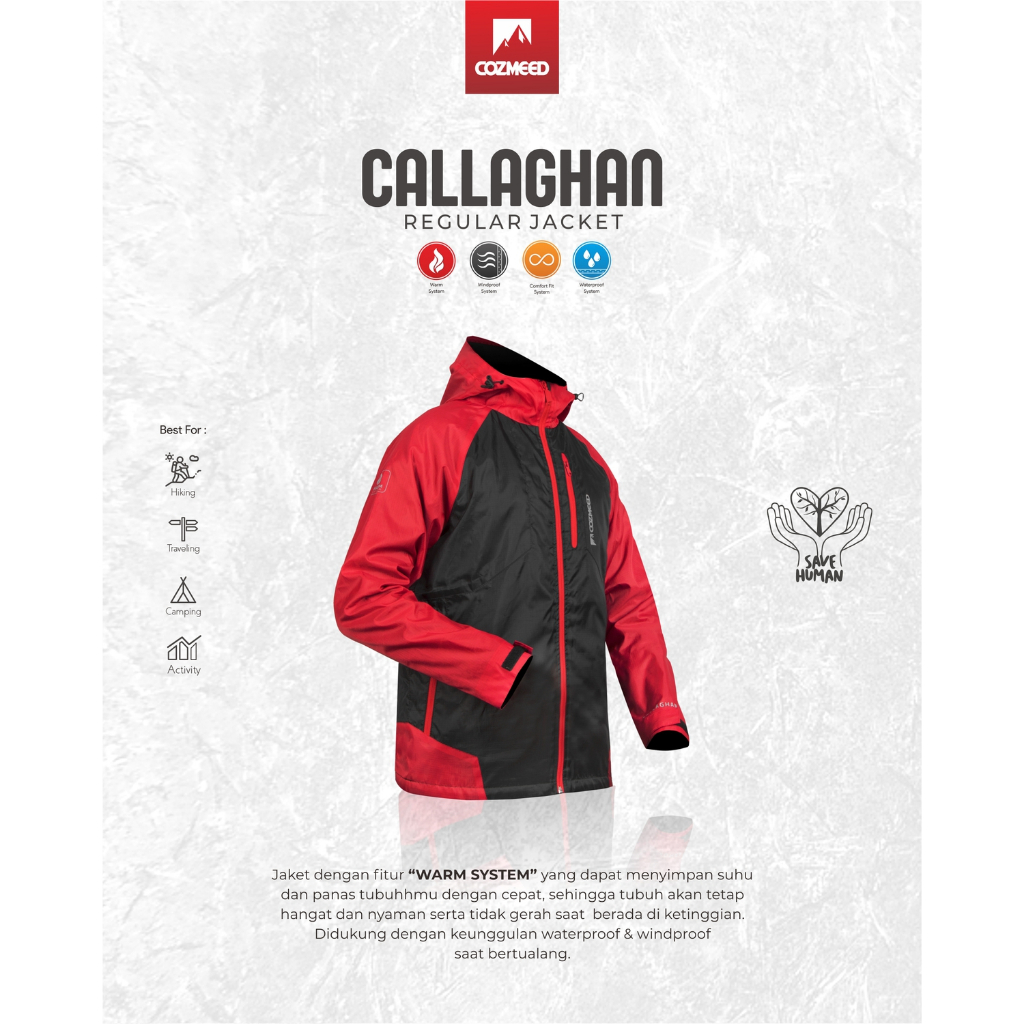 JAKET COZMEED CALLAGHAN ORIGINAL | POLAR FLEECE TASLAN WATER REPPELENT ORI
