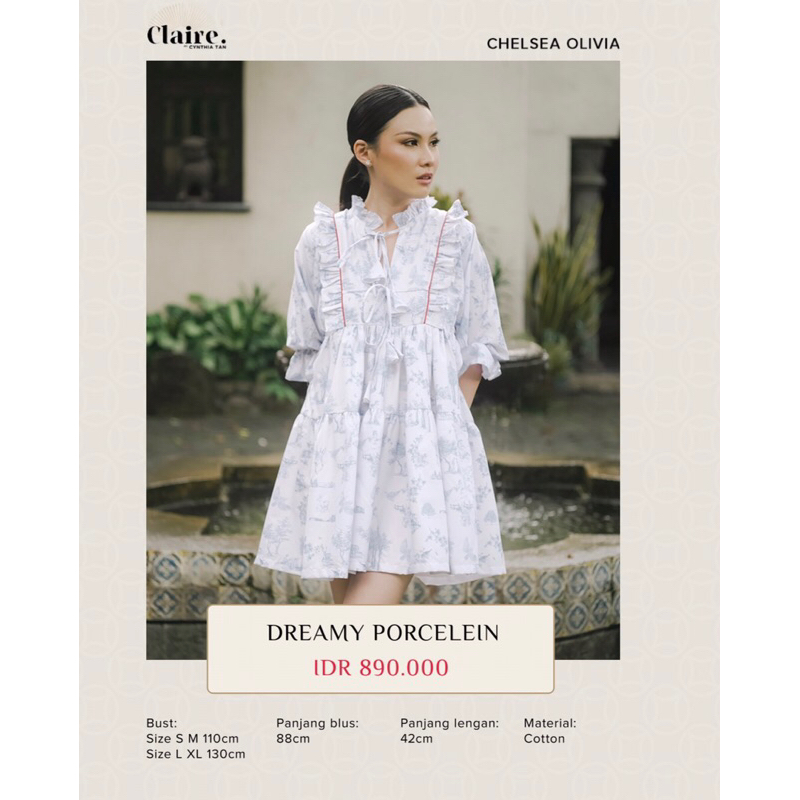 Claire by Cynthia Tan “Dreamy porcelein dress by cynthia tan x chelsea olivia