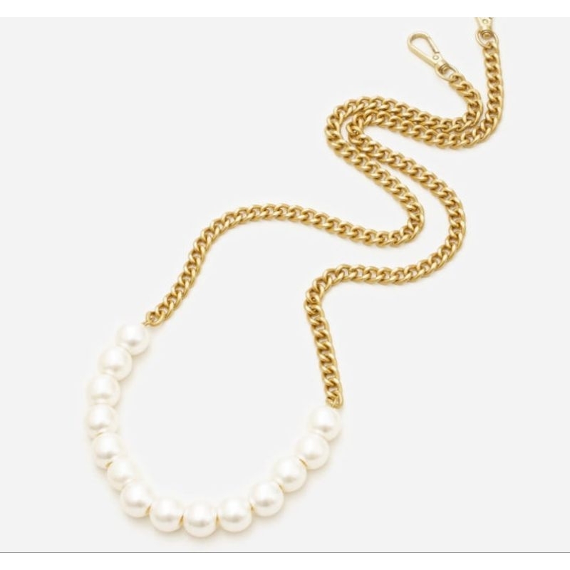 FANMY | 100cm sable strap chain extension | rantai tas gold mix mutiara | pearl chain extension | st