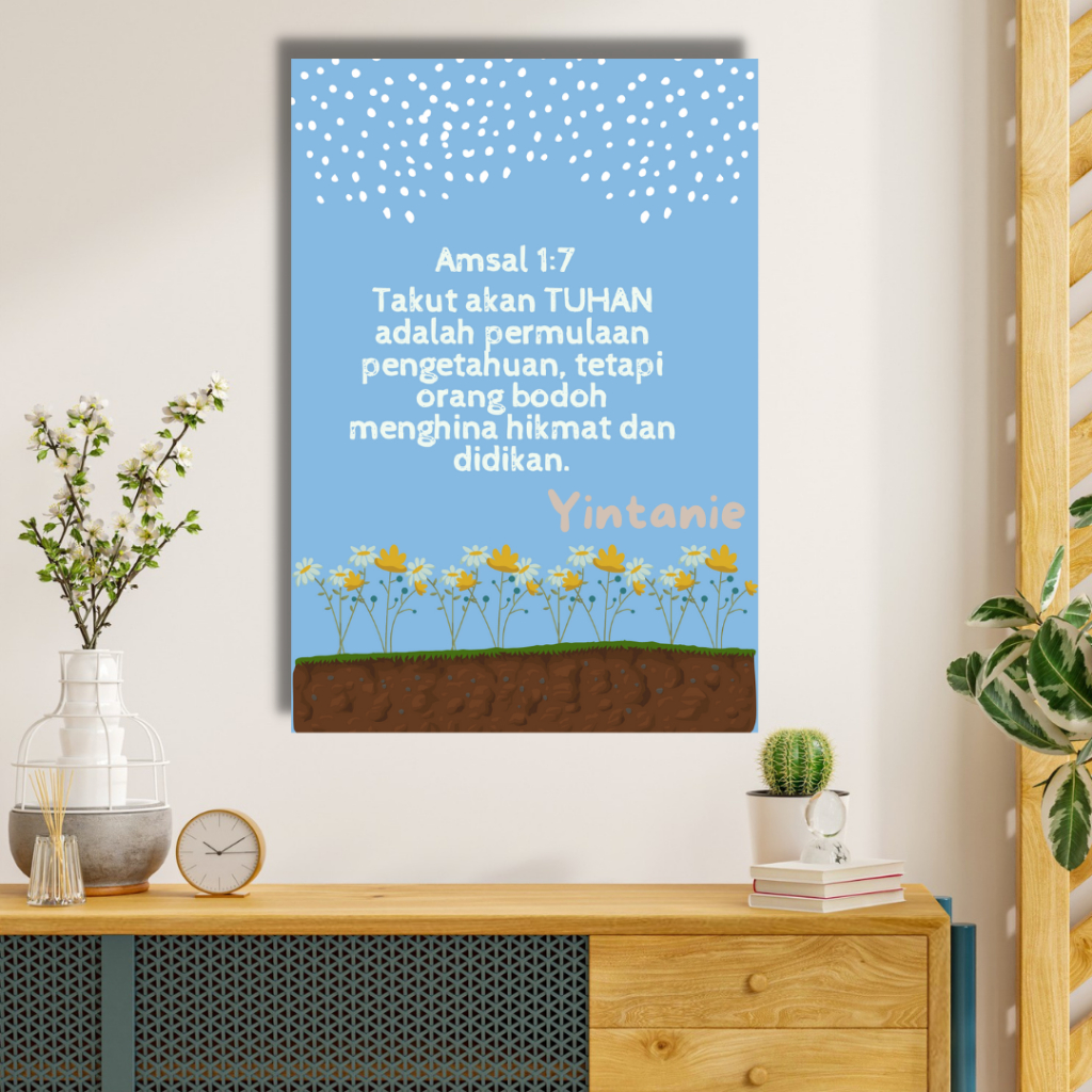 Poster Dinding Kristen / Poster Ayat Alkitab / Kado Natal