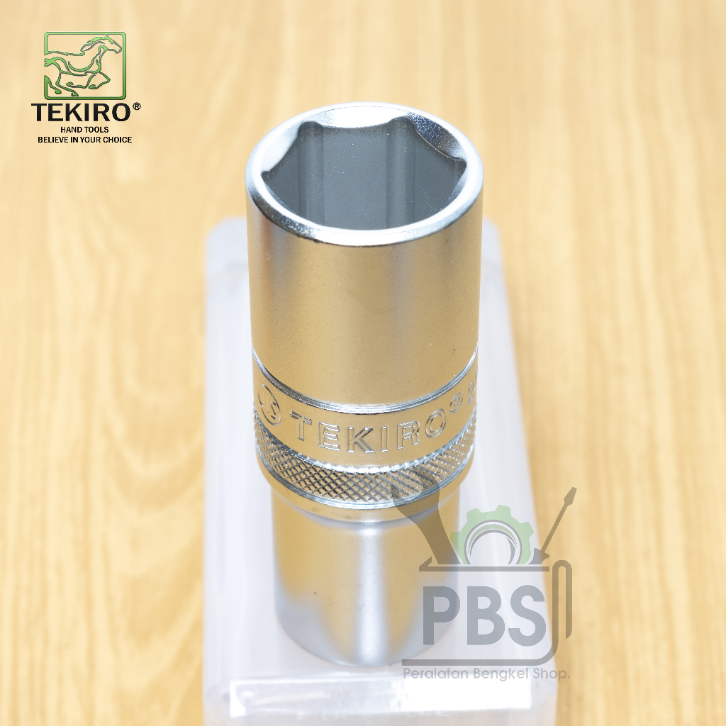 Mata Kunci Sock Panjang TEKIRO 22mm 1/2" 6PT . Deep Wall Socket 22mm . Mata Sok Panjang 22mm