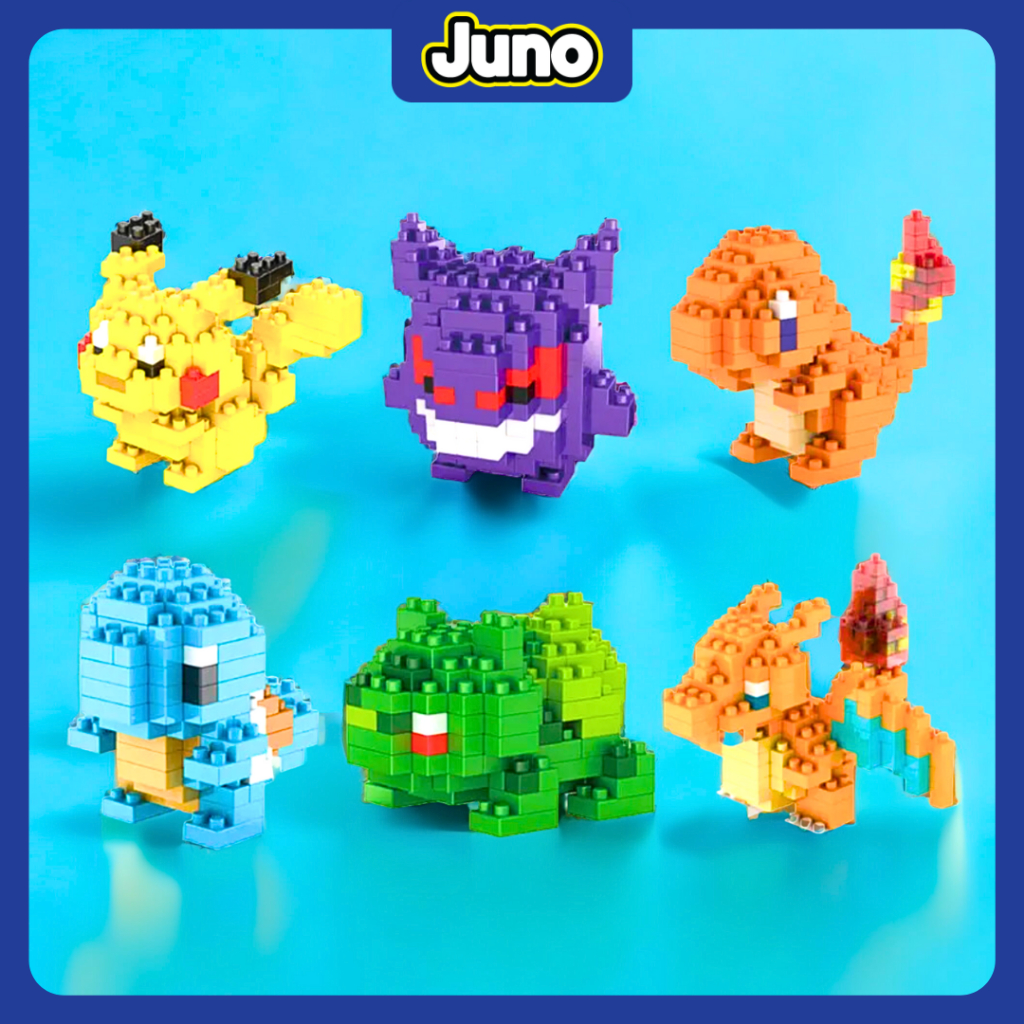 Juno Mainan Balok Pokemon Nano Blocks Micro Blocks Miniatur Pokemon