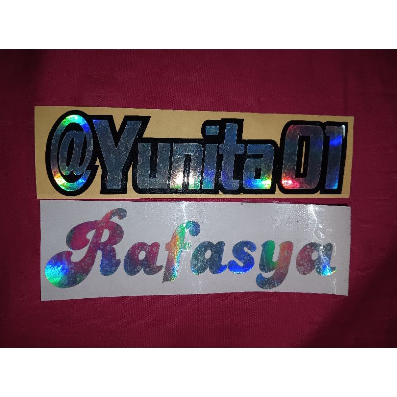 

Stiker cutting custom hologram