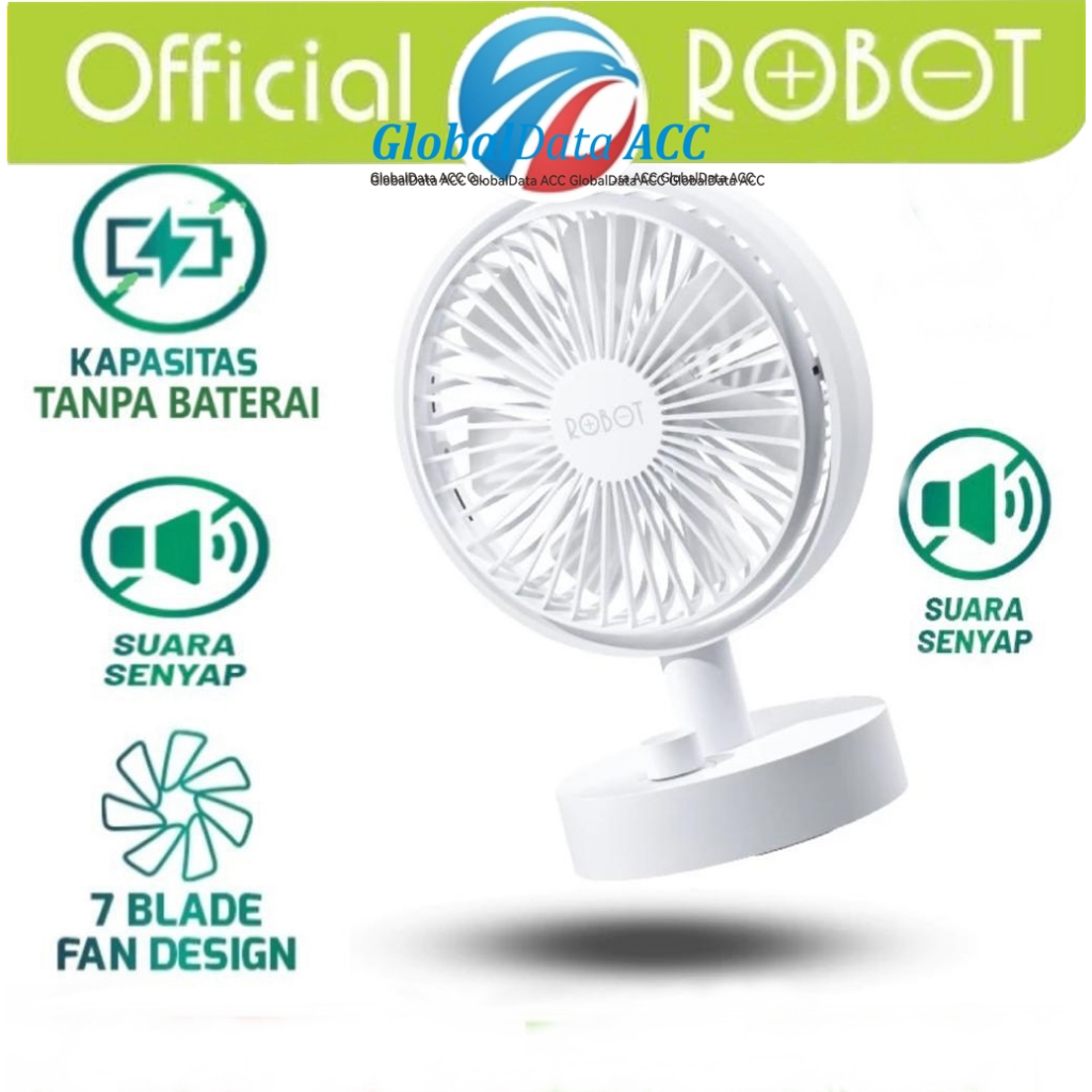 ROBOT Mini Fan BF18S Kipas USB Mini Tanpa Baterai Garansi Original Resmi