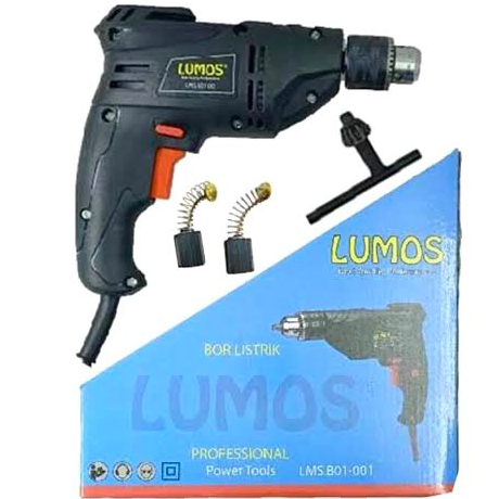 LUMOS MESIN BOR LISTRIK BOLAK BALIK UK.10MM bor tangan listrik Bor Kayu Baja Ringan Bor Besi GRATIS 