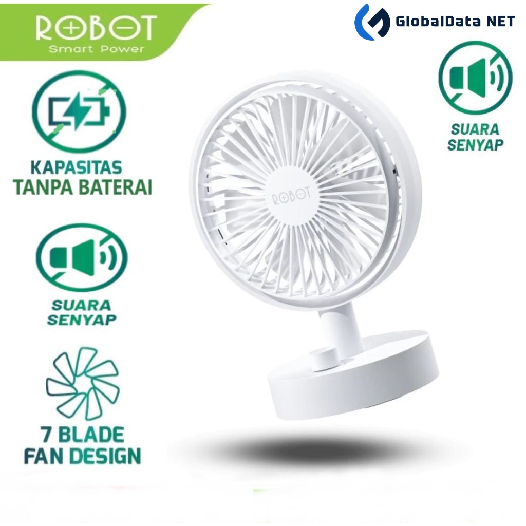 ROBOT Mini Fan BF18S Kipas USB Mini Tanpa Baterai Garansi Original Resmi