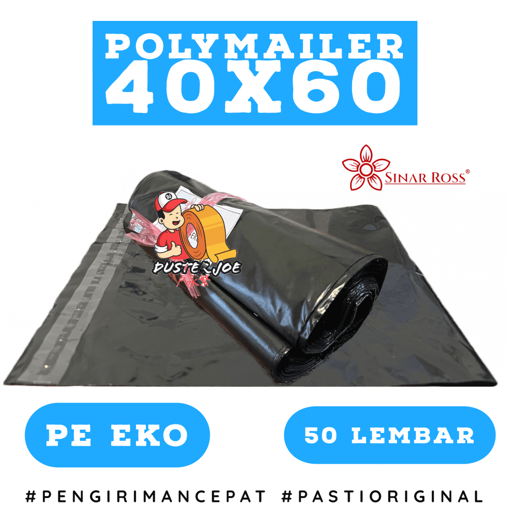 

Plastik Polymailer 40x60 Sinar Ross EKO HITAM PE PER 1 IKAT