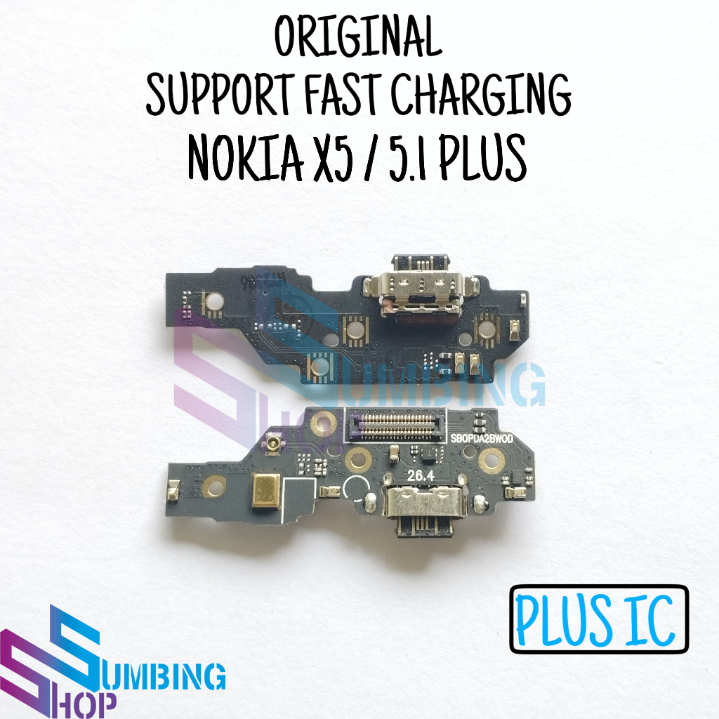 Konektor Charger Nokia X5 5.1 Plus PCB Board Usb Papan Con Cas Mix Original Copotan