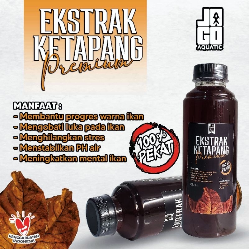 Ekstrak Ketapang Pekat Premium Untuk ikan Channa Cupang Predator Ikan Hias 250 ml 500 ml