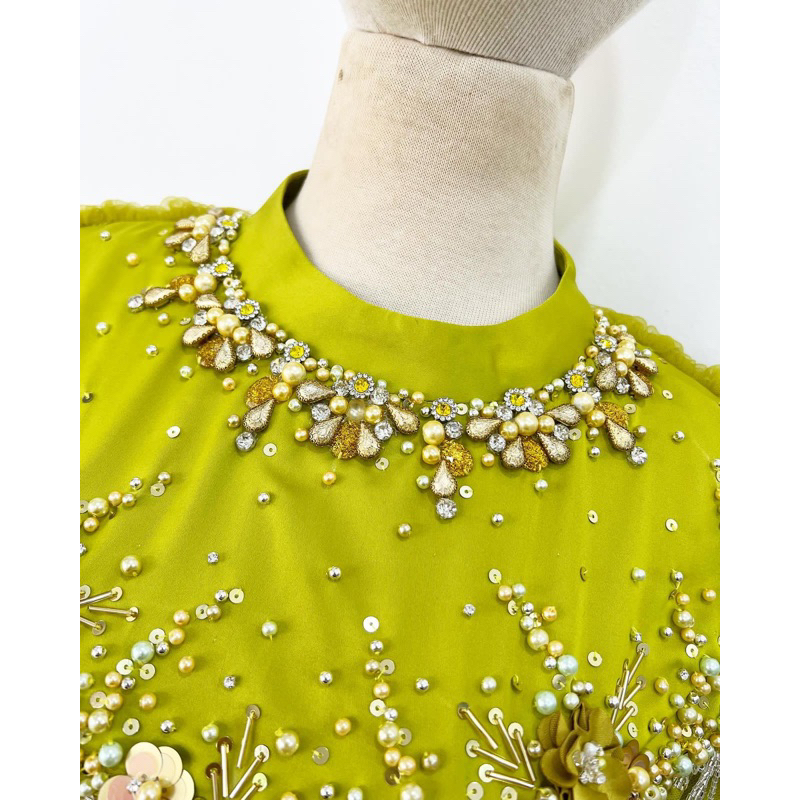 Diamond Payet Rangkai Leher Lemon / kuning lime / kuning gold