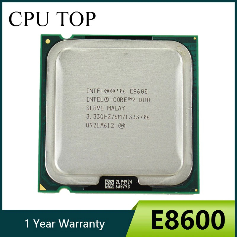 Intel Core 2 Duo E8600 Processor 3.33Ghz 6M 1333MHz Socket 775 CPU generasi ke 2