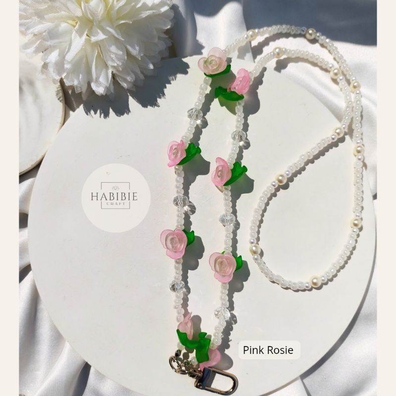 

RK Lanyard Manik by Habibie Craft Kalung Name Tag Kartu ID Card Pods Strap Beads Gemes Lucu