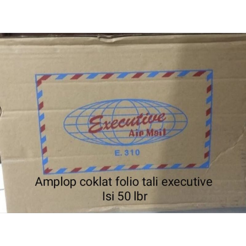 

Amplop coklat executive folio tali isi 50 airmail 310