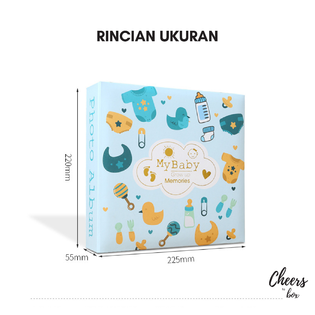 BE 4R 200 Slot dengan Kolom Catatan / Buku Album Foto 4R Isi 200 Foto dengan Tambahan Kolom Notes /