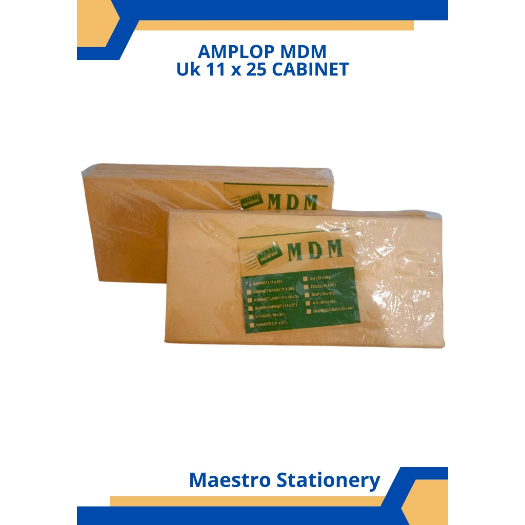 

Amplop Coklat MDM Kabinet / Cabinet 11x25cm [Isi 100pcs]