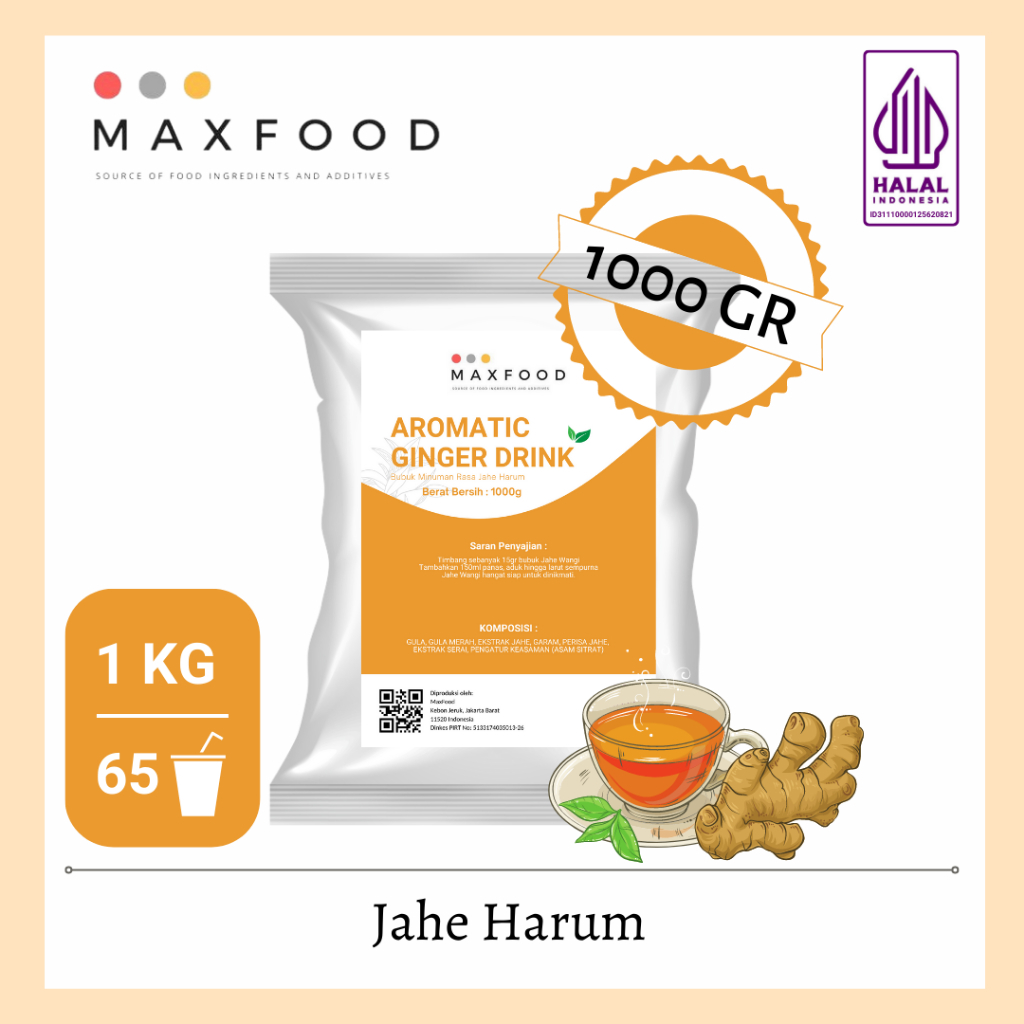 

1KG AROMATIC GINGER DRINK / BUBUK MINUMAN RASA JAHE HARUM