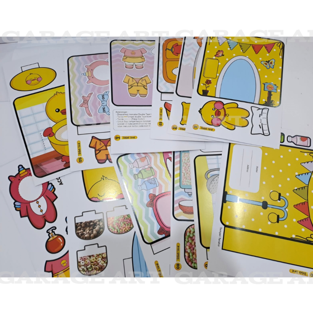 BEBEK VIRAL/BEBEK DOLLS/PAPER DUCK HOUSE/QUITE BOOK MAINAN EDUKASI ANAK BONGKAR PASANG BONEKA KERTAS