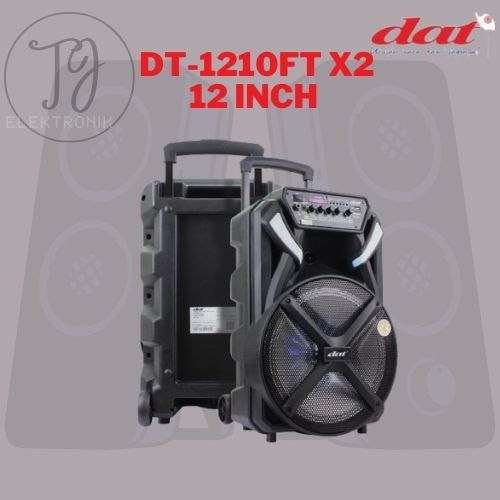 Speaker Portable Bluetooth DAT DT-1201FT X2 12 inch / Speaker Portable DAT 12 inch