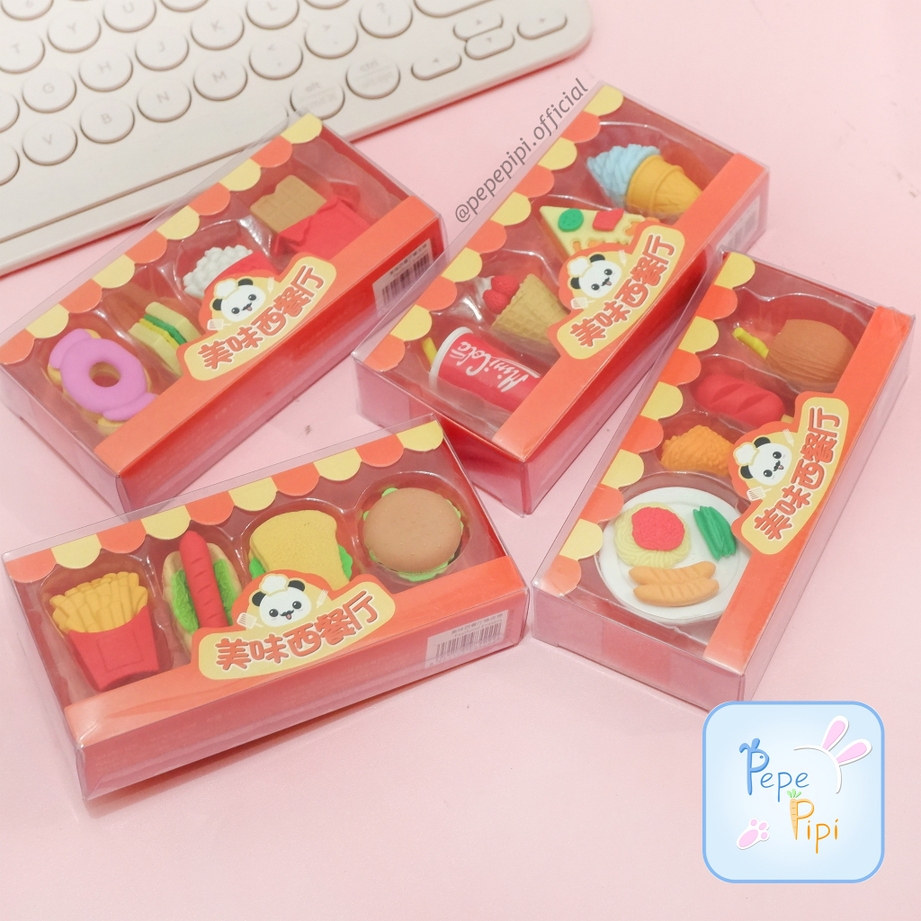 

Penghapus Box Qi Hao Fast Food QH-8422 Eraser Penghapus Karet Hapusan Stip Setip