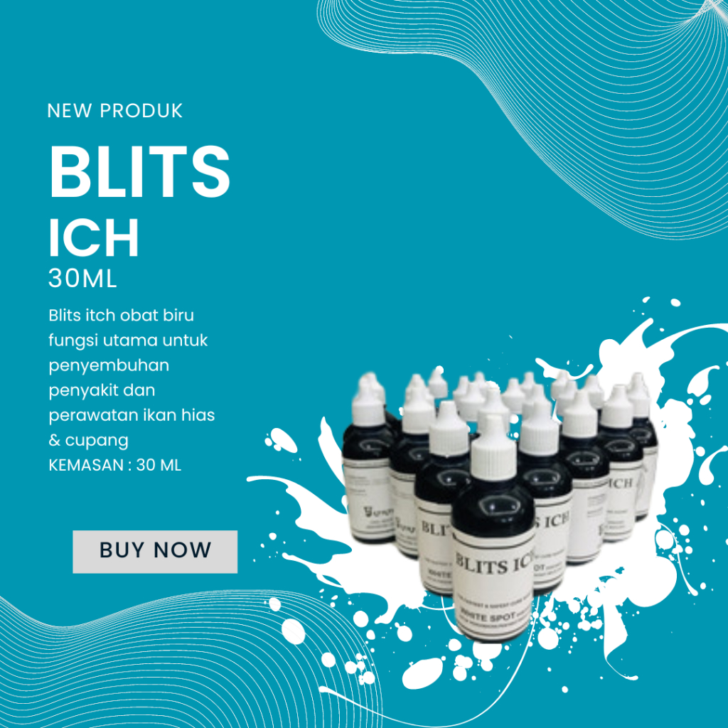 BLITS ITCH OBAT BIRU IKAN HIAS IKAN CUPANG 30 ML