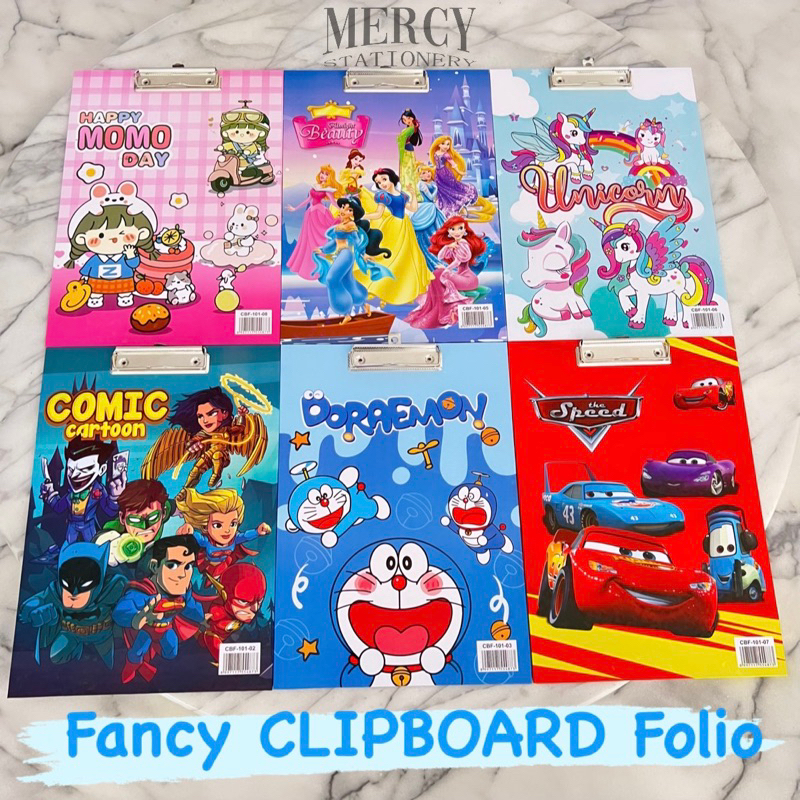 

Clipboard Fancy 2 Sisi Hologram Superhero Unicorn Momo Princess Hulk Doraemon Cars Hello Kitty