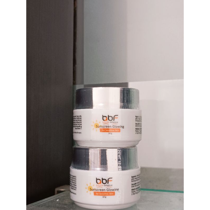 BBF Sunscreen Glowing White BPOM - (Untuk Kulit Wajah yg Sensitif dan Berjerawat)