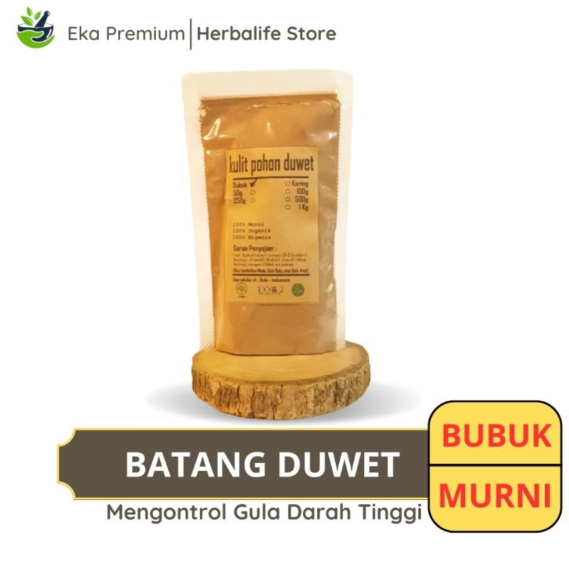 

KULIT POHON DUWET BUBUK Batang Jamblang Kering Ramuan Rempah Herbal Murni Jamu Minuman Alami Tradisional Simplisia Syzygium cumini