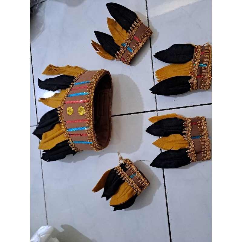 aksesoris tari papua bahan / topi papua bahan