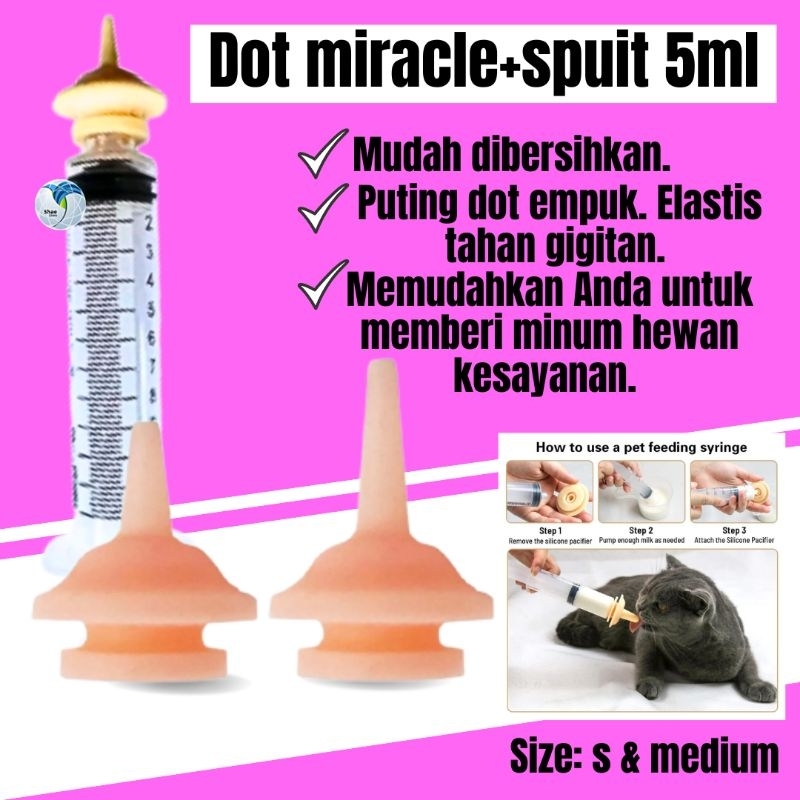 MIRACLE NIPPLE Pentil Dot Susu Spet Anak Bayi Kucing Kecil Mini Nipel Dot Anak Kucing Anakan sharsto