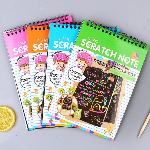 

Scratch Note Mini / Buku Gambar Mini Tulis Gores Ajaib Colourfull / Buku Magic Warna Colourful Scratch Note Kecil