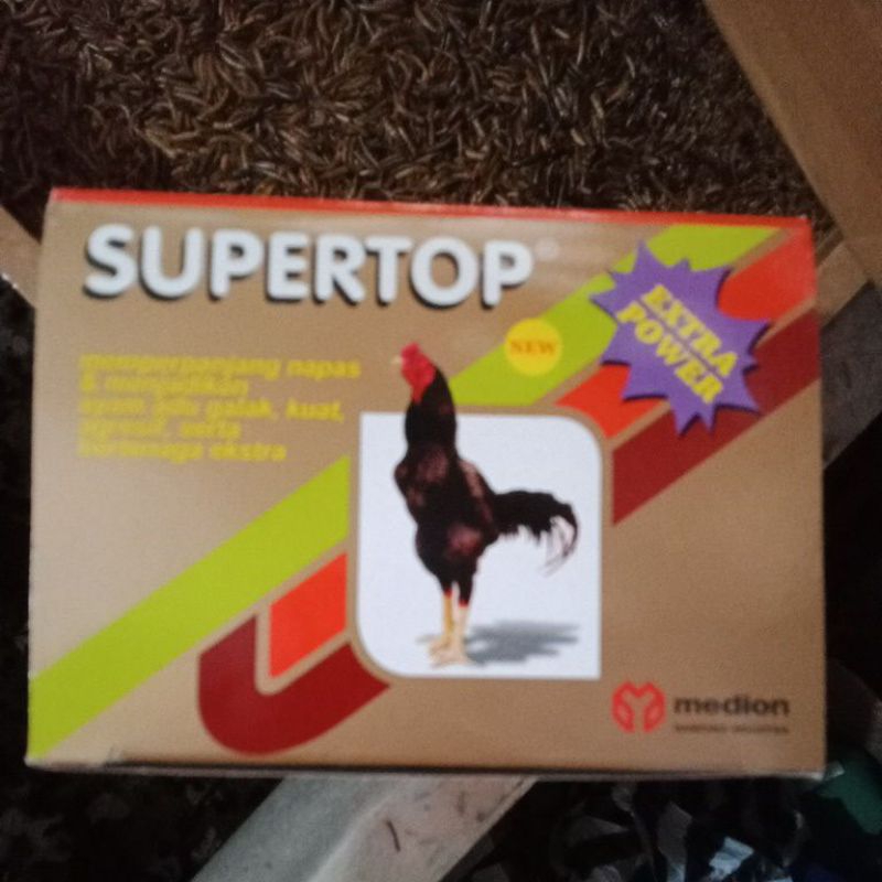 Suplemen Ayam Adu Laga Super Top 1 Box Isi 12 Botol