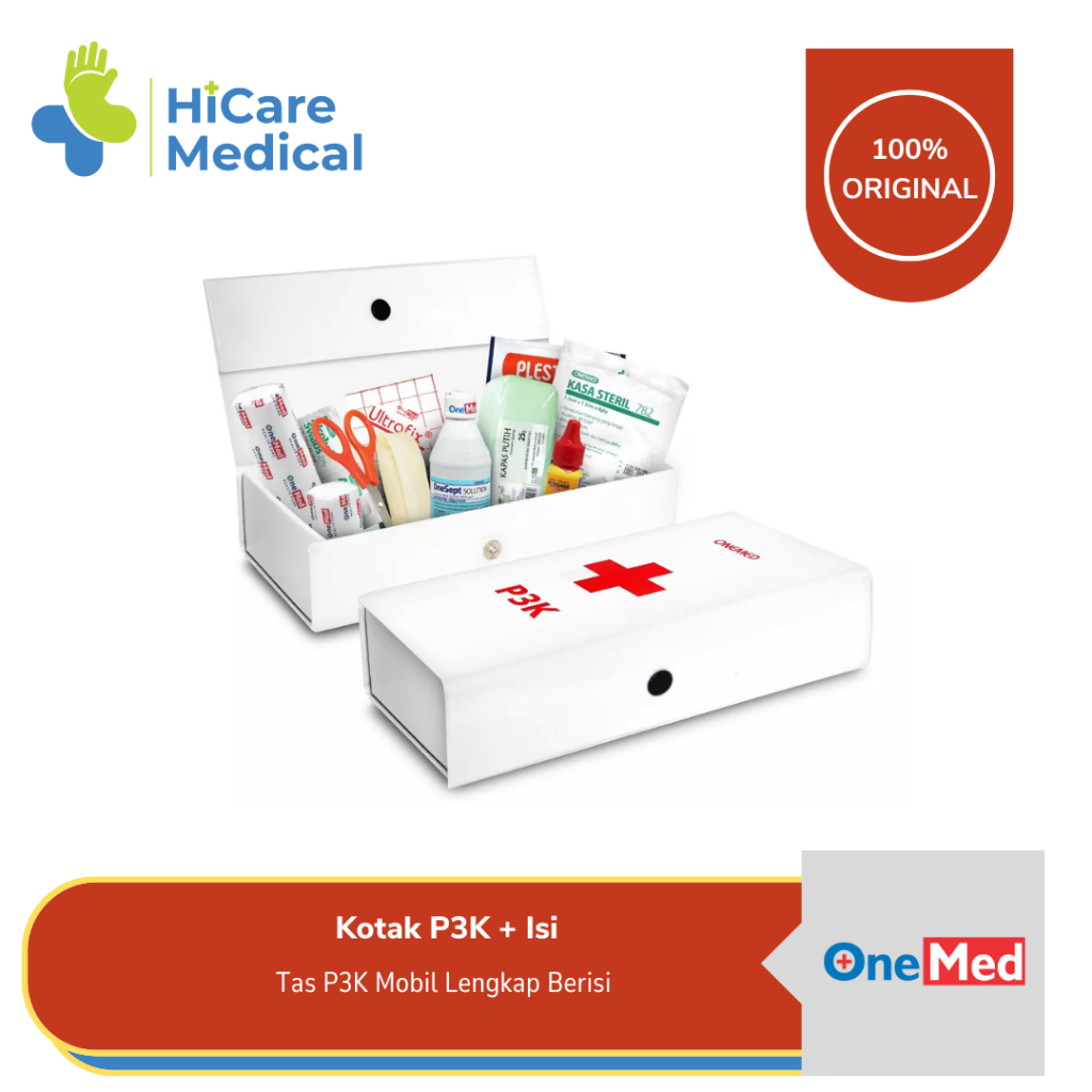 Kotak P3K Onemed | P3K Portable Mobil Lengkap | First Aid Kit Box