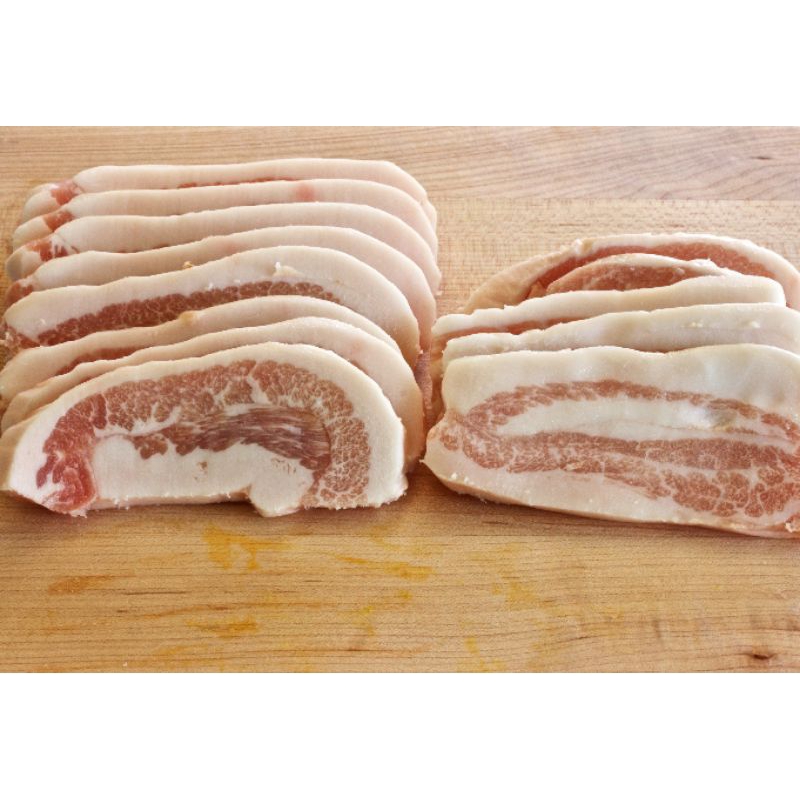 

Pork Jowls Slice Impor/Leher babi Slice Impor - 500 Gram