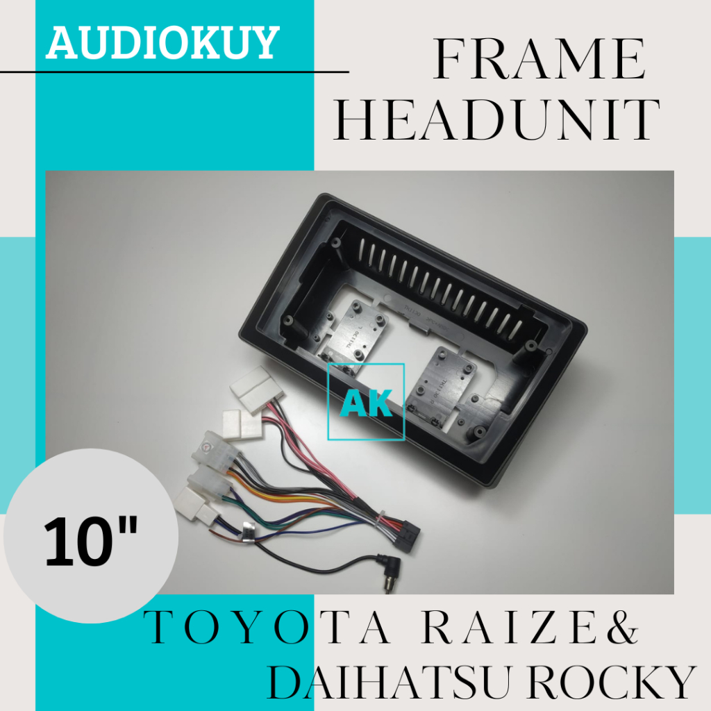 Frame Headunit Android Toyota Raize Rocky 10 Inch