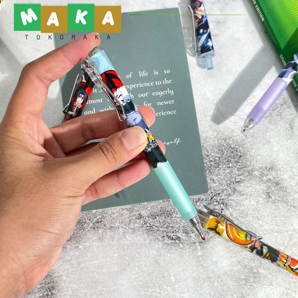 

pulpen cetek mekanik naruto pen gel naruto bolpen anime jepang pena peralatan sekolah perlengkapan alat tulis kantor