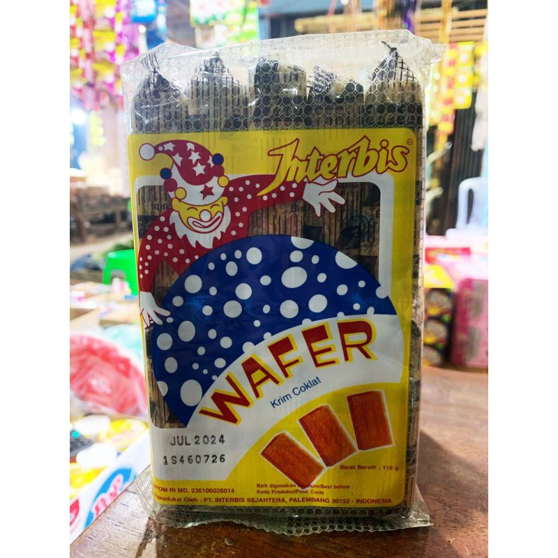 

WAFER BADUT INTERBIS / WAFER KRIM COKLAT / 1 PACK ISI 10pcs = 110gr