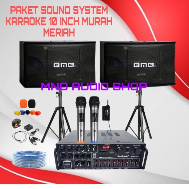 Paket Sound System Karaoke BMB 10 inch + Amplifeir Siap karaoke