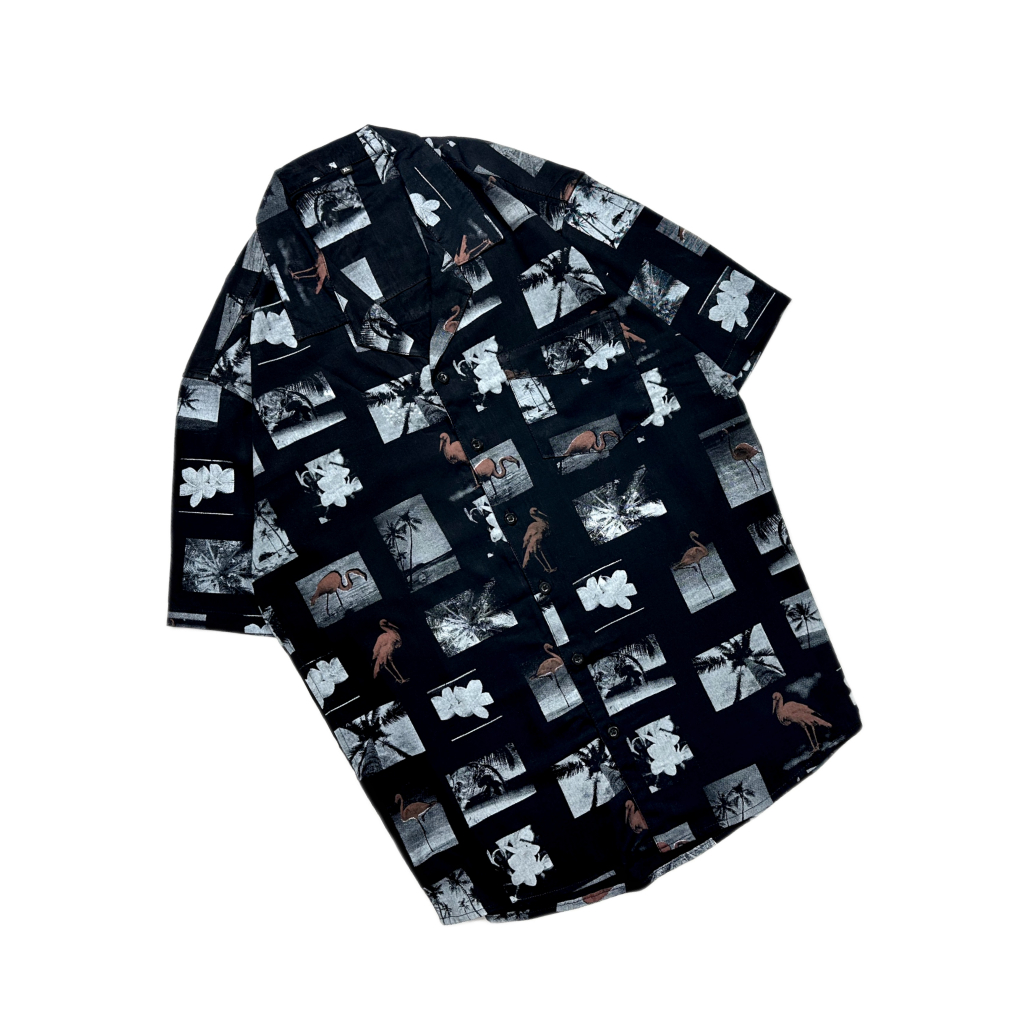 MNKY KEMEJA DISCHARGE / SABLON DISCHARGE / SHIRT / Unisex / Flamingo