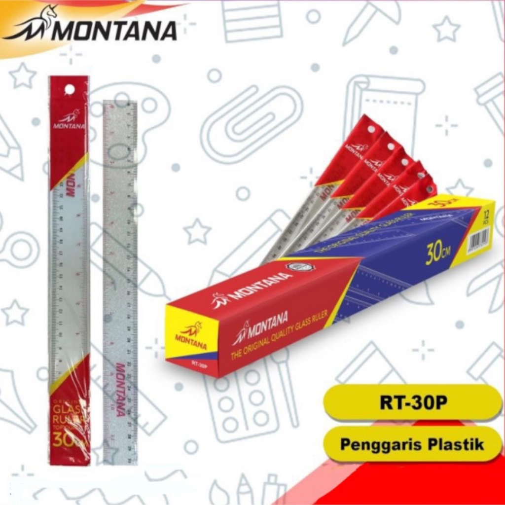 

Montana Glass Ruler RT-30P | Penggaris Akrilik 30cm