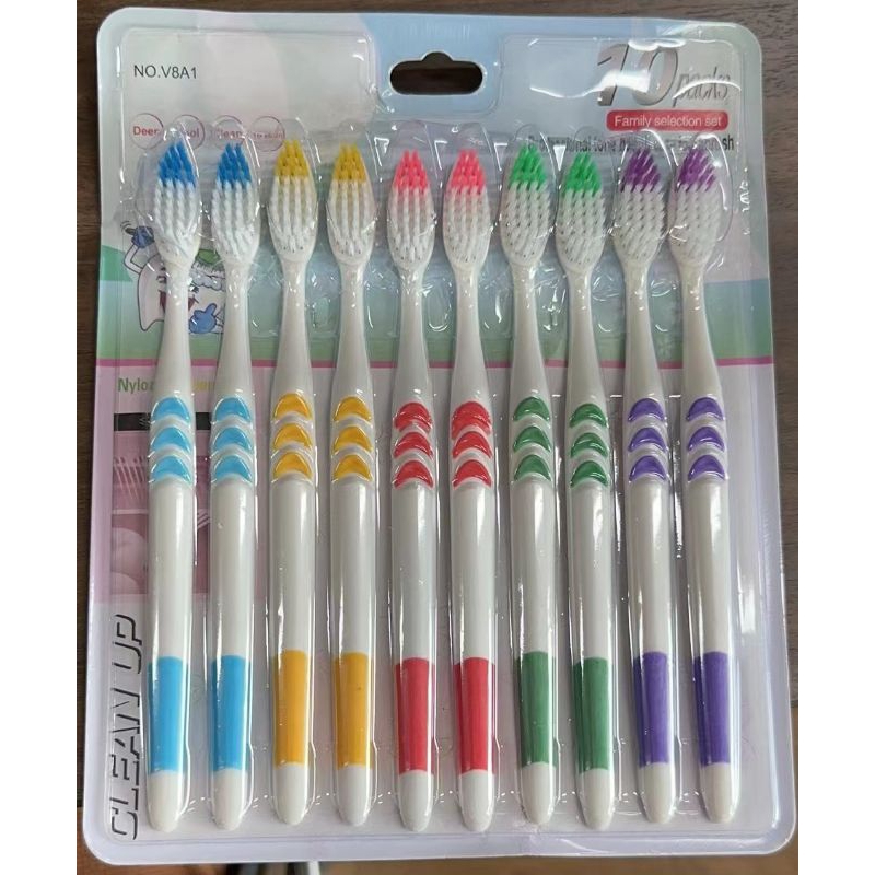 ( AJ ) Sikat Gigi Dewasa / Sikat Gigi Isi 10 / Sikat Gigi Set / Sikat Gigi Travel