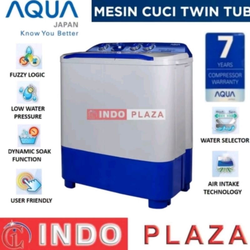 Mesin cuci AQUA 2 Tabung 8 Kg / 8Kg QW-881xt / 871xt / 870xt / 861xt / 851xt/ 8031ht /8030ht
