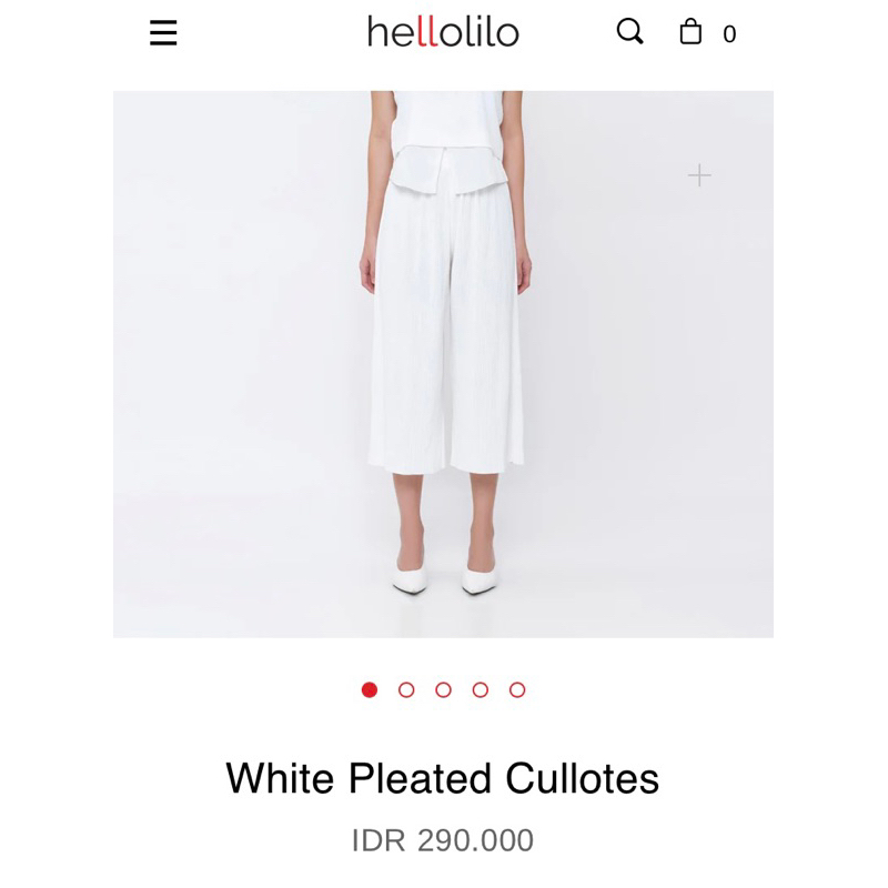 Hellolilo - Pleated Cullotes (White)