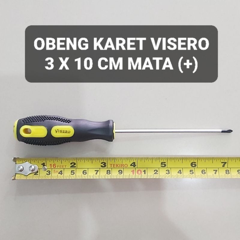 VISERO Obeng Karet Kecil 3x100 10 CM Bunga Plus (+)