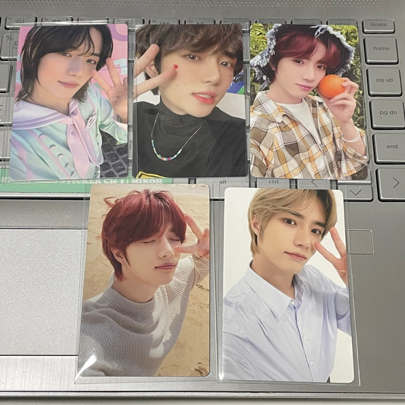 txt beomgyu sg22 sg23 visual midsummer sky blue tangerine beomgyu r ver photocard