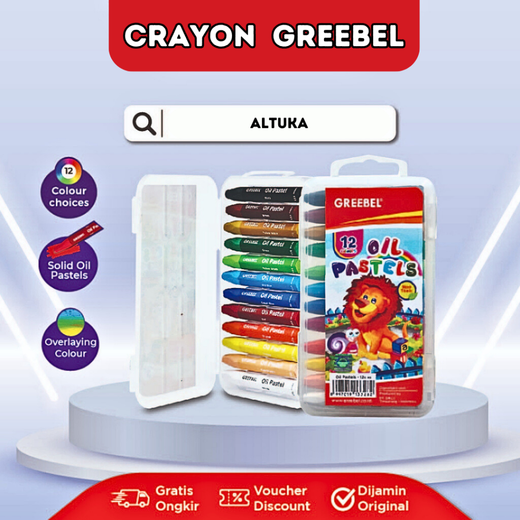 

Crayon / Alat Warna Greebel Murah 12 Warna Neon dan Metalik