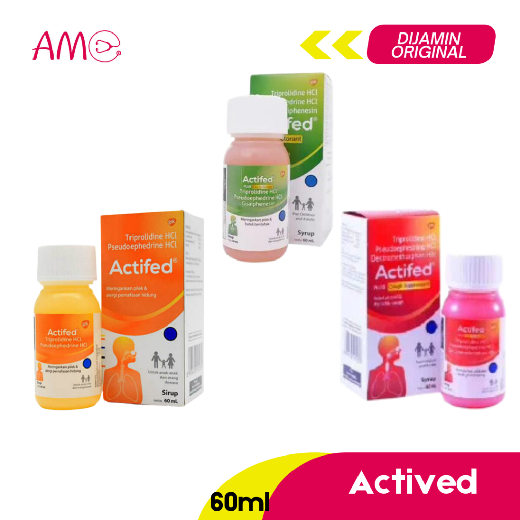 Actifed obat batuk 60ml /untuk batuk kering / berdahak / batuk pilek