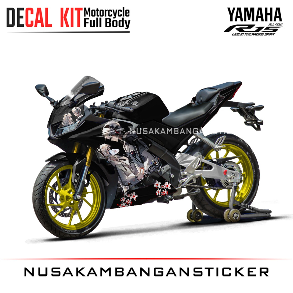 Stiker R15 V3 Black Anime